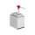 Kalando stainless steel dispenser with red push button control 1.9 liter, with container
