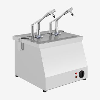 Kalando 2x GN1/4 Bain-Marie - Doppelhebel-Spender f&uuml;r scharfe Saucen