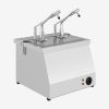 Kalando 2x GN1/4 Bain-Marie - Doppelhebel-Spender f&uuml;r scharfe Saucen