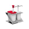 Dispensador de pl&aacute;stico Kalando con pulsador, 2 x 1,9 litros