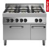 Estufa de gas Modular Fun 700 de 6 fuegos con horno de propano
