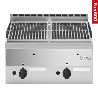 Modular Fun 600 gas lava stone grill stainless steel 600 mm 2 zones natural gas