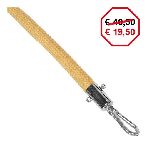 Cord&atilde;o decorativo bege/cromado 100cm