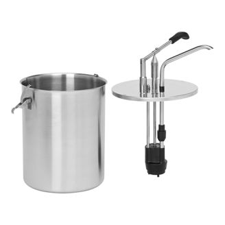 Dosatore per salsa Hovicon rotondo in acciaio inox da 10 litri