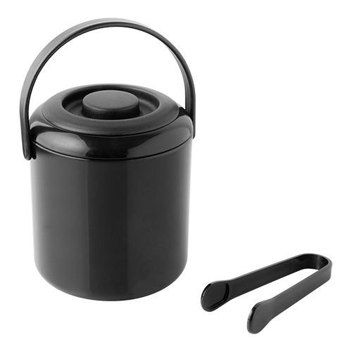 Wiaderko na kostki lodu z czarnego plastiku - 0,5 litra
