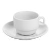 Soucoupe - caf&eacute; - porcelaine - 24 pi&egrave;ces