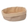 Brotkorb oval, beige Baumwolle