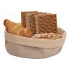 Brotkorb oval, beige Baumwolle