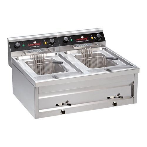 CaterChef Elektrische friteuse - topunit, 2x 12 liter