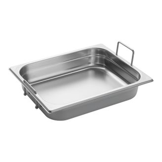 RVS gastronorm bak met greep 1/2 GN - 65 mm