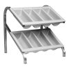 Porte-couverts 2 niveaux en acier inoxydable