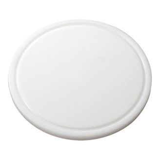 Rund sk&auml;rbr&auml;da i polyeten, diameter 300 mm, med sp&aring;r - vit