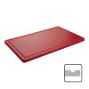 Lame de d&eacute;coupe CaterChef en poly&eacute;thyl&egrave;ne rouge rainur&eacute; 500 x 300 x 20 mm
