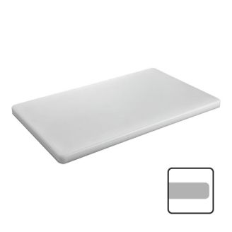 CaterChef Sk&auml;rblad Polyeten Vit Sl&auml;t 400x250x20 mm