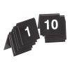 Tischnummernset 01-10 schwarz 40x40 mm