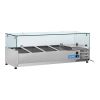 Coolhead top-mounted refrigerated display case - 4x 1/3 GN - glass top