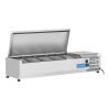 Coolhead top-mounted refrigerated display case - 5x 1/4 GN - Stainless steel hinged lid