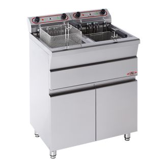 Stilfer Fritteuse Super Chiavari - mit T&uuml;ren, 2x 12 Liter