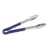 Stainless steel serving tongs blue 30cm