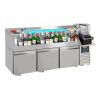 CombiSteel koelwerkbank 3 deuren met cocktail bar station