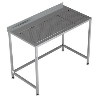 CombiSteel werktafel met ge&iuml;ntegreerde lekbak 1200x650