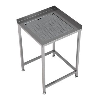 CombiSteel werktafel hoek met ge&iuml;ntegreerde lekbak 650x650