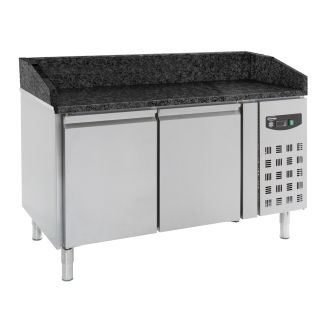Combisteel Pizza arbejdsbord 2 l&aring;ger med sort granit bordplade