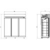 Combisteel Koelkast - 3 deurs, glas - 1530 liter