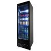 Combisteel glasdeur koelkast zwart CEB-500R BL, 1 deur