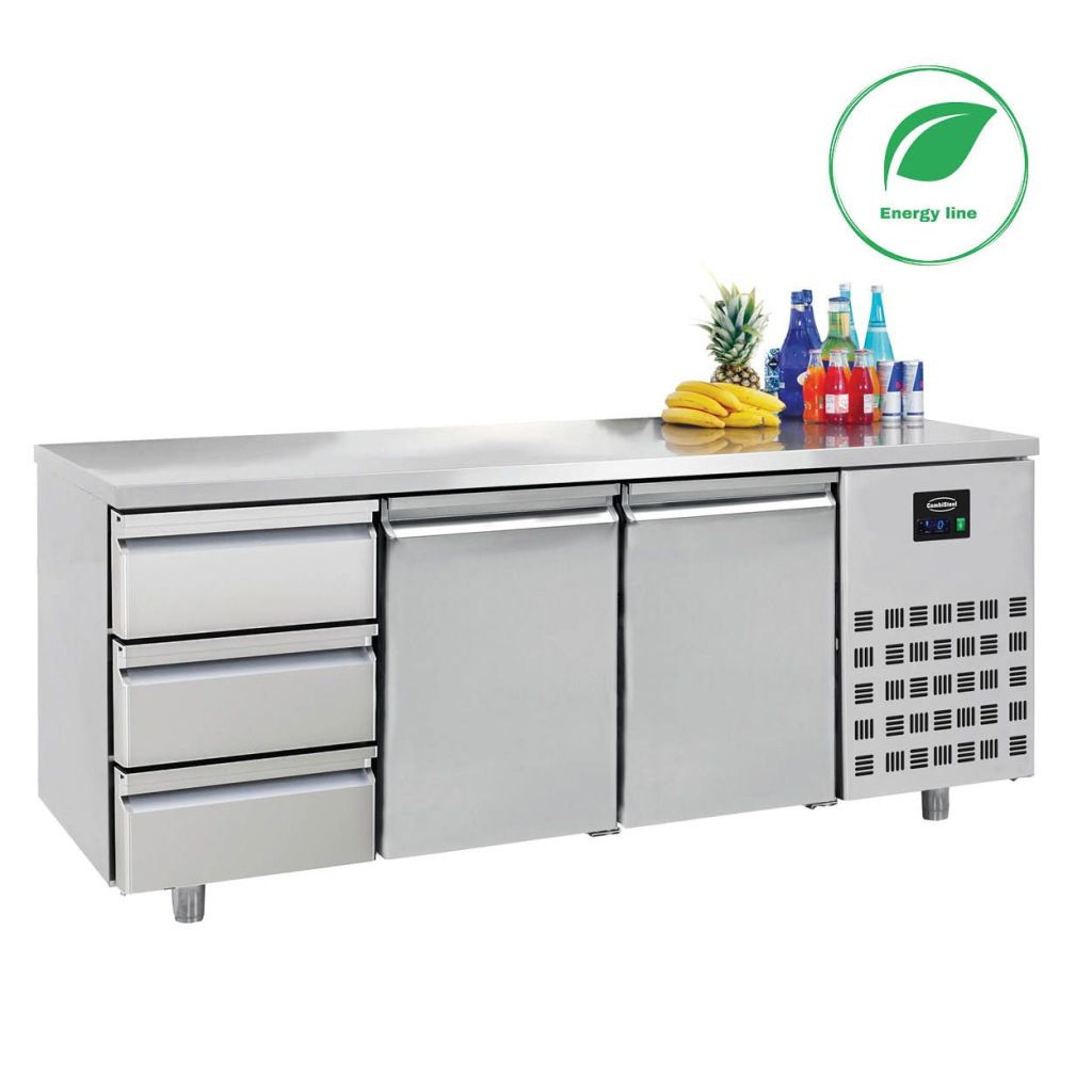 K&uuml;hlwerkbank Combisteel 700, 2 T&uuml;ren, 3 Schubladen, Energy Line