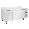 Banco da lavoro congelatore in acciaio inox Polar - DL917 - 3 porte - profilo a blocco
