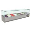 Polar countertop refrigerated display case - glass structure, 7 x 1/4 GN - G609