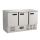 Mostrador refrigerado de acero inoxidable Polar - G622 - 3 puertas