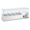 Polar koelvitrine - glas, 3x 1/3 GN + 1x 1/2 GN