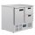 Polar stainless steel refrigerated workbench - U637 - 1 door and 2 drawers