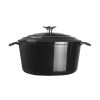 Vogue ronde braadpan zwart, 3,2ltr - 20,5cm
