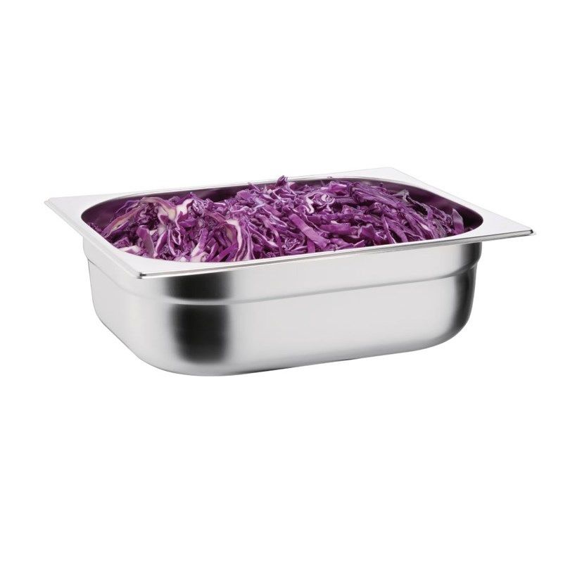 Vogue Contenitore gastronorm in acciaio inox 1/2 GN - 100 mm