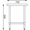 Vogue RVS werktafel 60cm