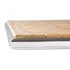Mesa bistro cuadrada Bolero con tablero de fresno 70 cm.