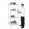 Vogue opbevaringsstativ med 4 hylder 610x610x1830 mm