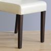 Bolero dining room chairs cream faux leather 2 pieces