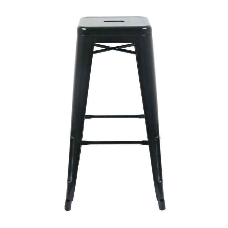 Bolero stalen bistro barkruk zwart (4 stuks)