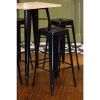 Bolero stalen bistro barkruk zwart (4 stuks)