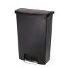 Cubo de pedal Rubbermaid Slim Jim con pedal delantero negro de 90 litros