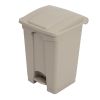 Jantex beige pedaal afvalbak 45 liter
