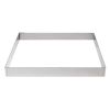 De Buyer fyrkantig form rostfritt st&aring;l 20x2cm