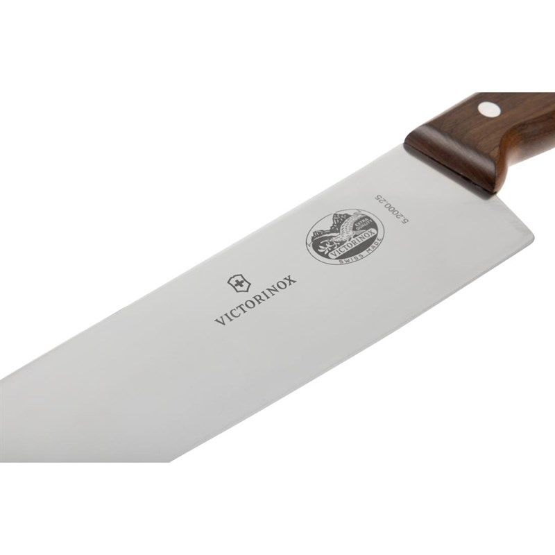 Faca chef Victorinox com cabo de madeira 25 cm
