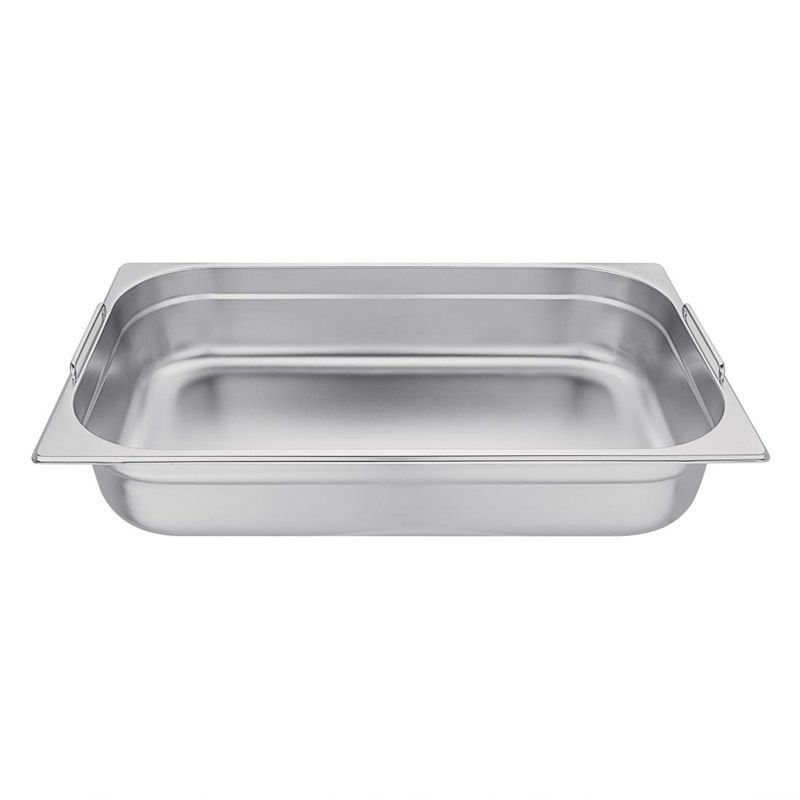 Vogue RVS GN1/1 gastronorm bak met handvatten 100mm