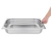 Vogue RVS GN1/1 gastronorm bak met handvatten 100mm