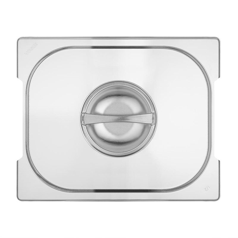 Tapa de acero inoxidable Vogue para contenedor gastronorm GN1 / 2 con asas